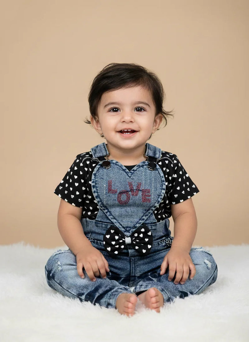 Love Cute Baby Jeans Romper