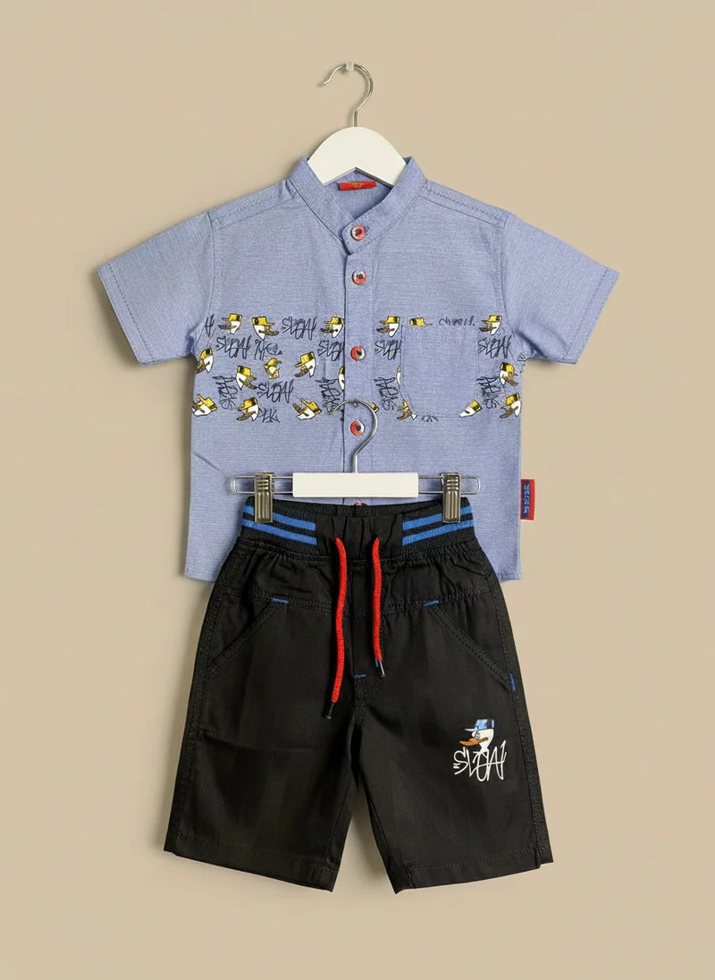Kids Casual T-Shirt & Shorts Set - 3 Colours Available