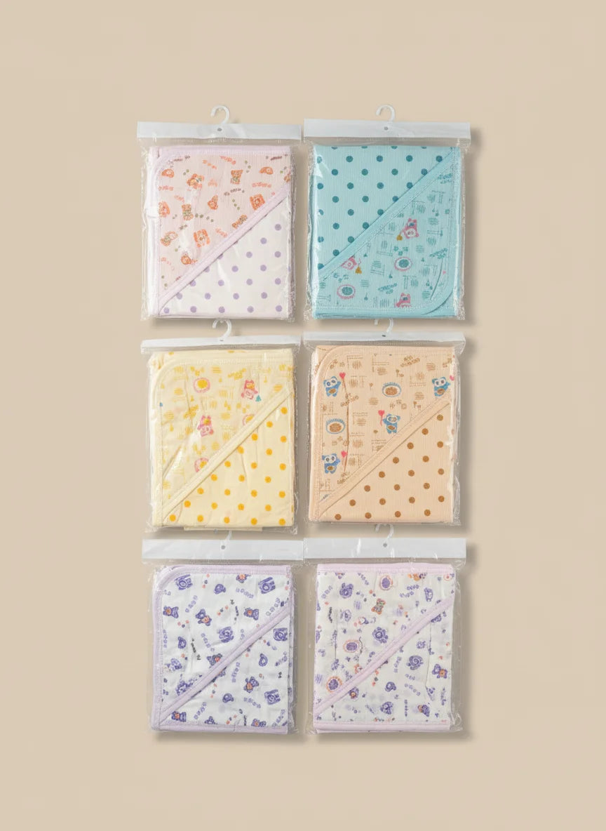 Soft Baby Hooded Wrap Blanket – Multiple Colours