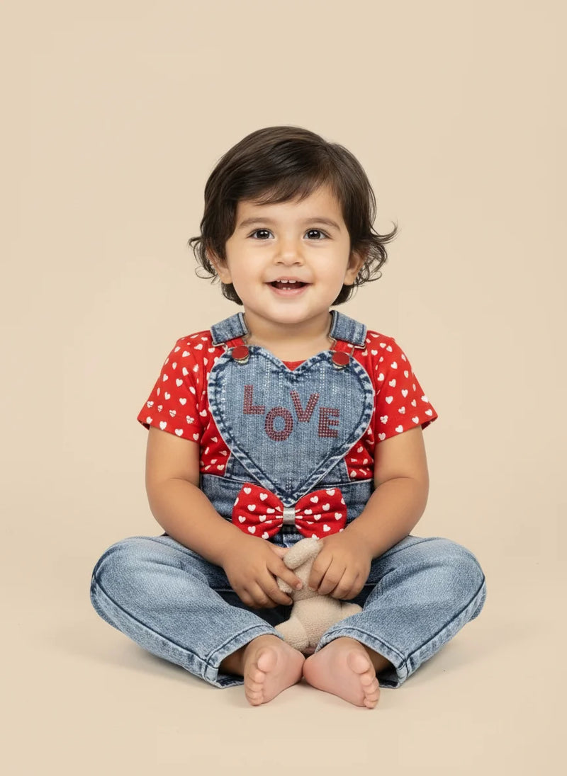 Love Kids Rompers Denim Jeans Style
