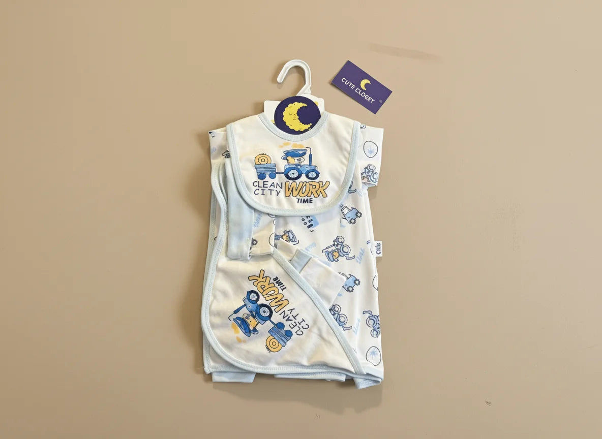 Newborn 9-Piece Cotton Outfit Set (Pack of 9)