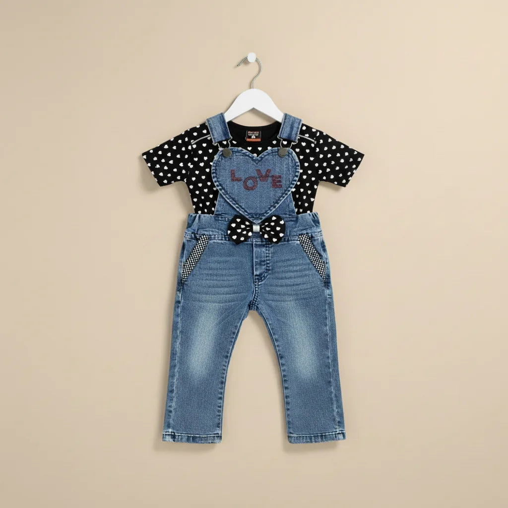 Love Cute Baby Jeans Romper