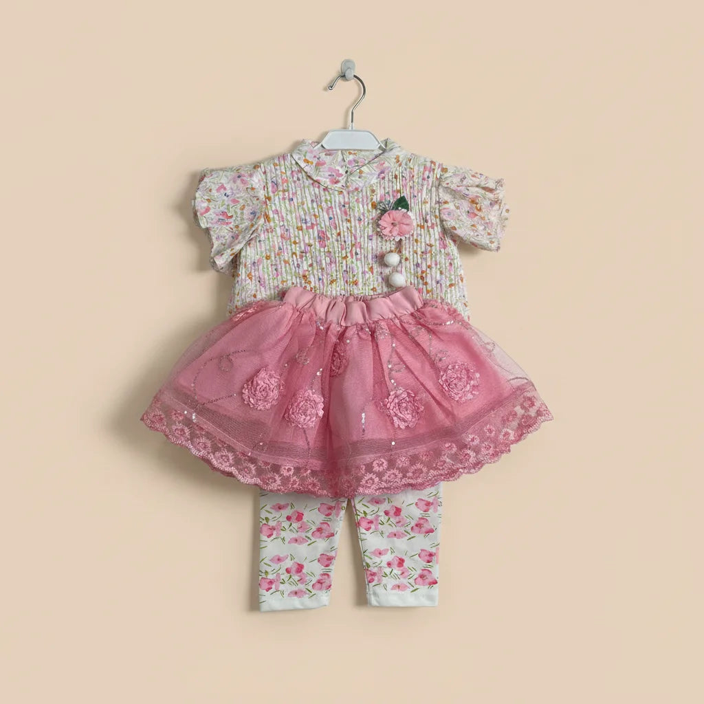 Beautiful Skirt Set With Tights " different colours