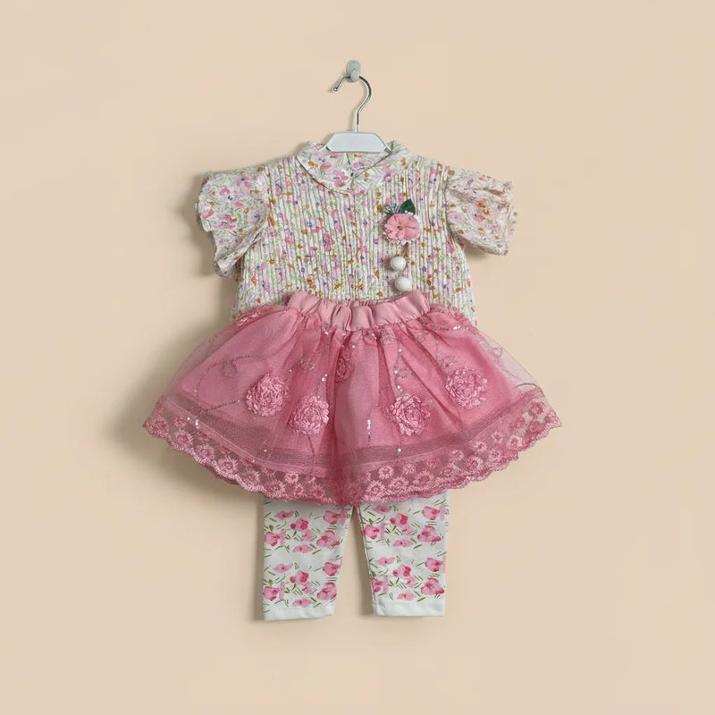 Beautiful Skirt Set With Tights " different colours