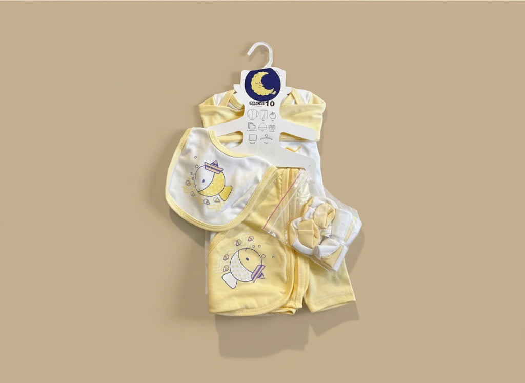 Newborn 9-Piece Cotton Outfit Set (Pack of 9)