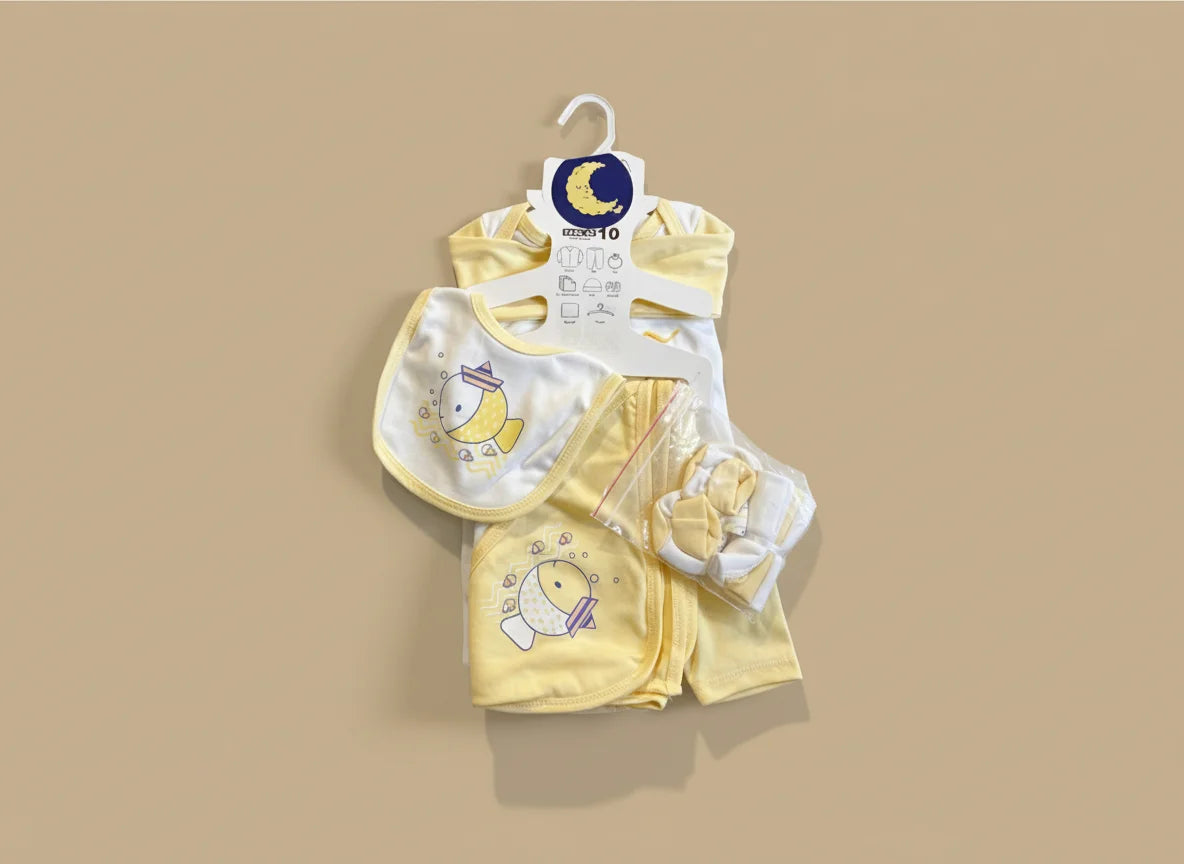 Newborn 9-Piece Cotton Outfit Set (Pack of 9)