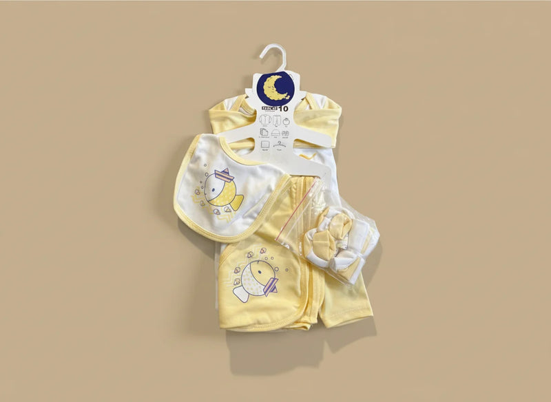 Newborn 9-Piece Cotton Outfit Set (Pack of 9)