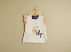 Baby Girl T-Shirt & Short Set" Embroidered Flower