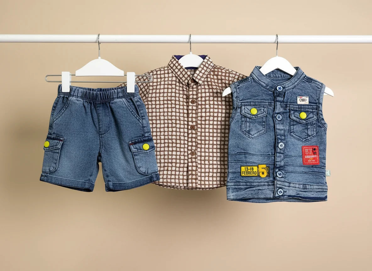 Baby Boy 3-Piece Denim Set