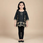 Black kurti Trouser Set 1-4 Year (Latest Collection) 2026