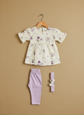 Baby Girl Frock with Matching Hair Band " 3 colours