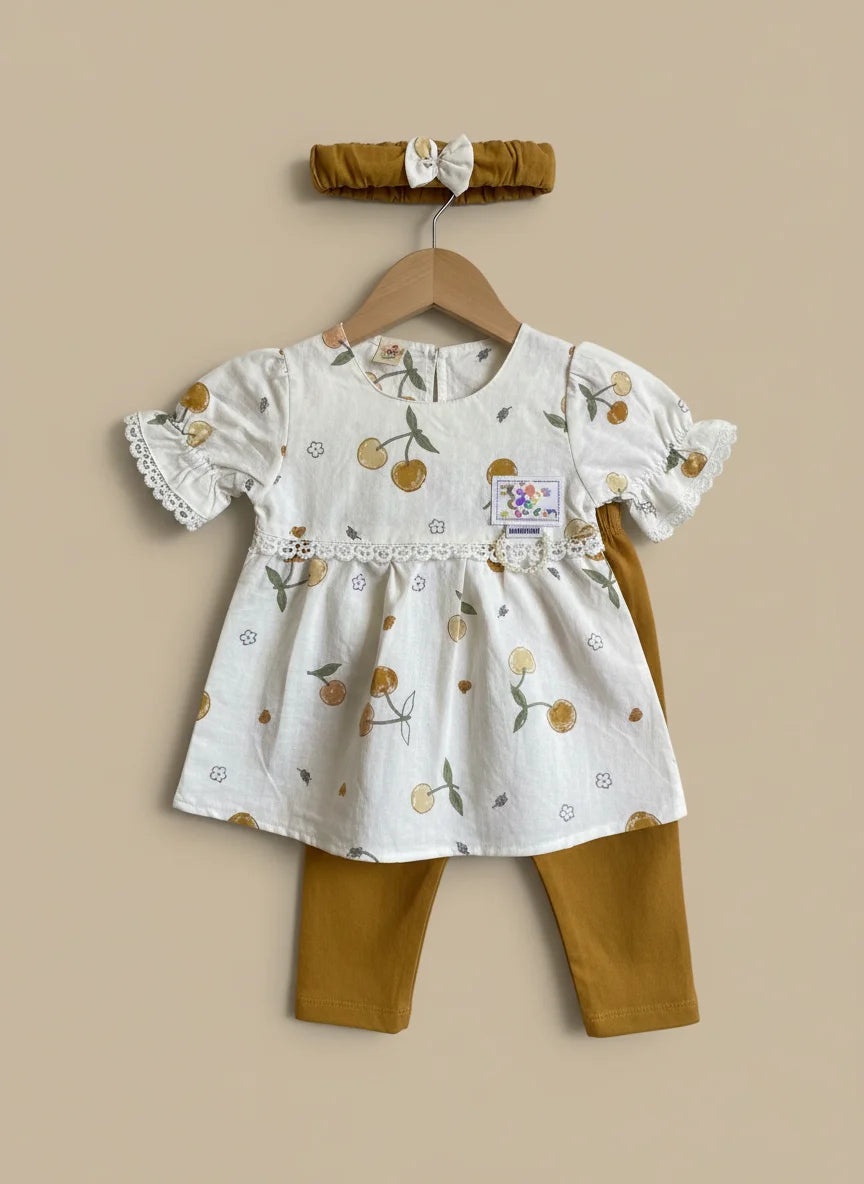 Baby Girl Frock with Matching Hair Band " 3 colours