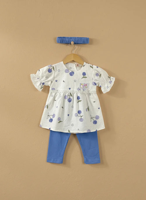 Baby Girl Frock with Matching Hair Band " 3 colours