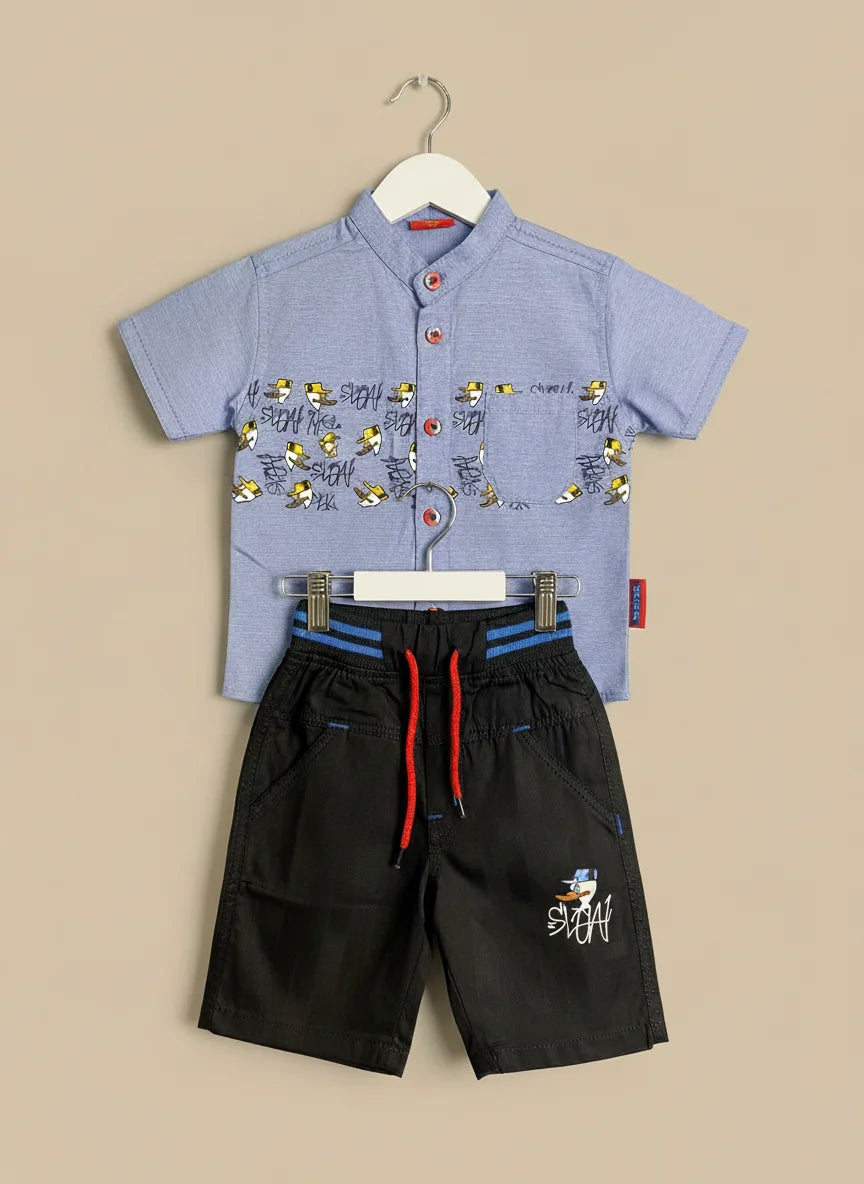 Kids Casual T-Shirt & Shorts Set - 3 Colours Available