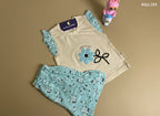 Baby Girl T-Shirt & Short Set" Embroidered Flower