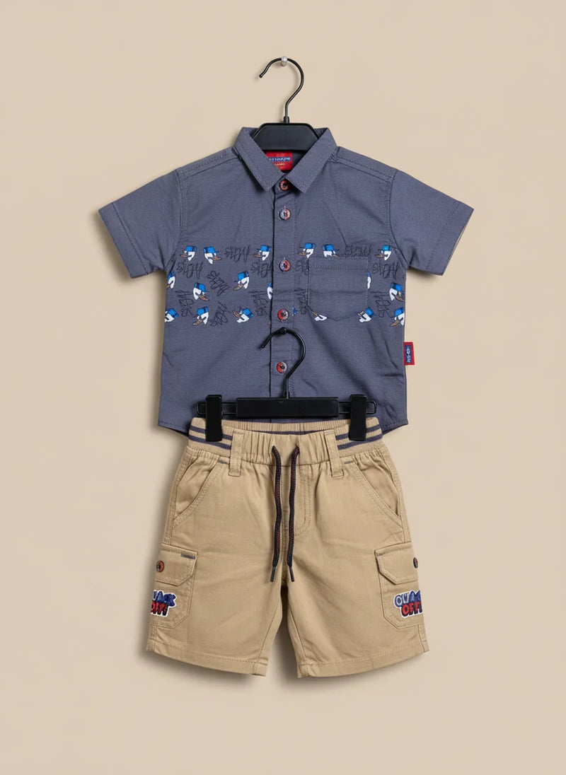 Kids Casual T-Shirt & Shorts Set - 3 Colours Available