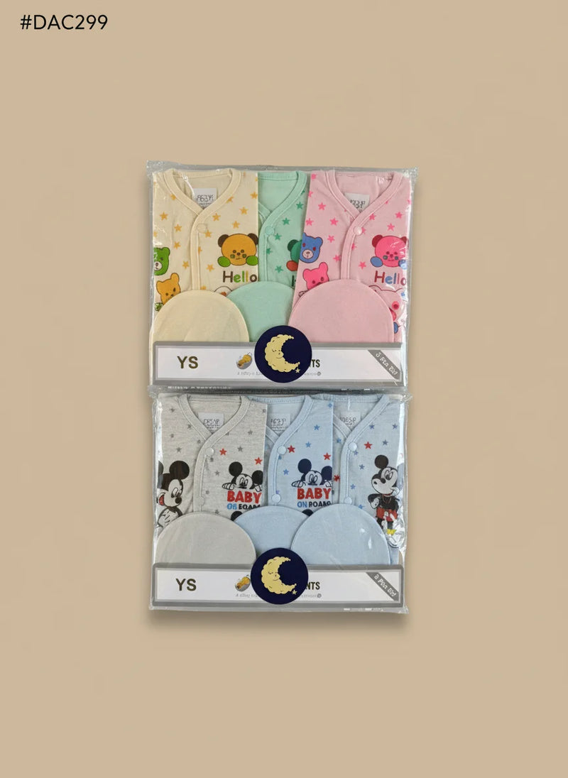 Baby 3-Piece Soft Fabric Set (0–6 Months)