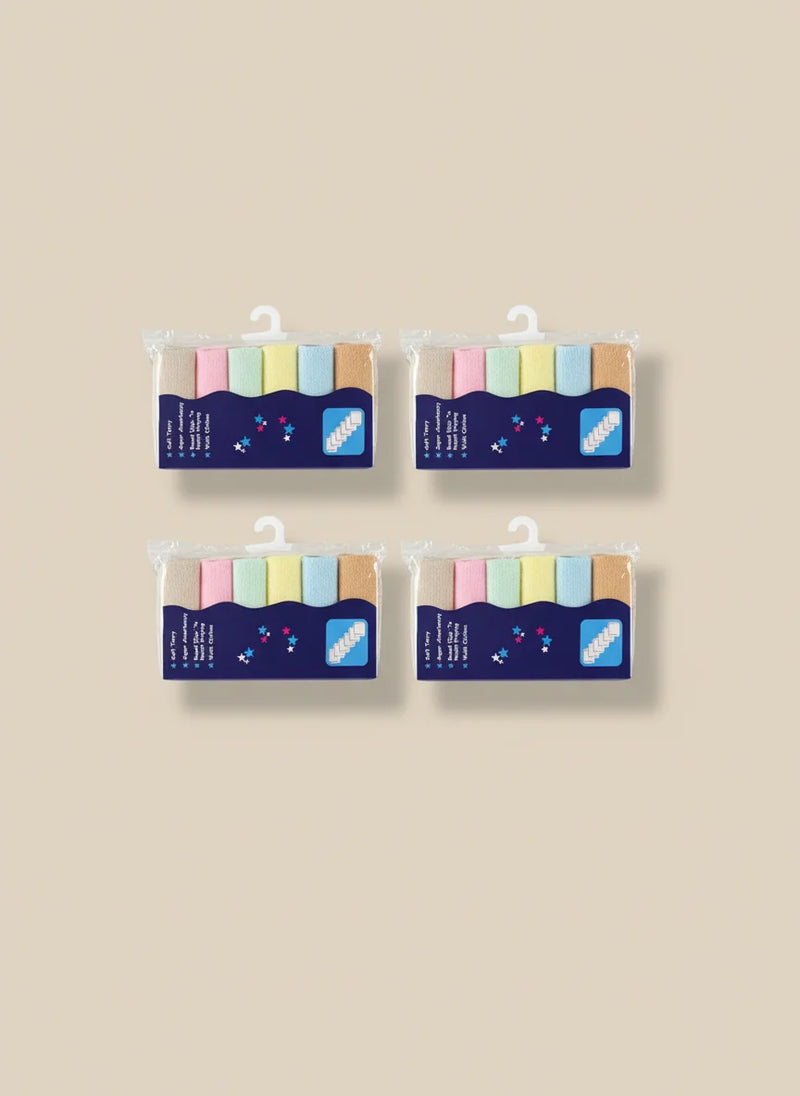 Baby 6 Pcs Face Towel Set Multicolor